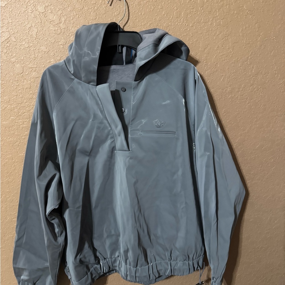 adidas Blue Version High Shine Half Zip Hoodie (sz. M)
